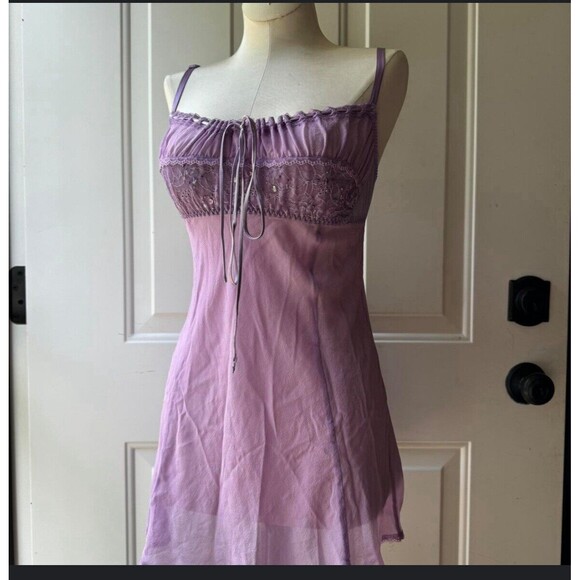 Victoria's Secret Other - Victoria's Secret RARE y2k milkmaid 100% silk slip chemise babydoll nightie